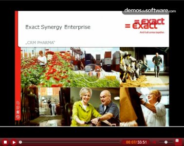 Introducción a la herramienta CRM Pharma de Exact. Screencast de 33 min. 