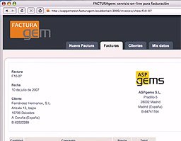 Facturas y presupuestos Online con FacturaGem de ASPgems. Video-Demo.