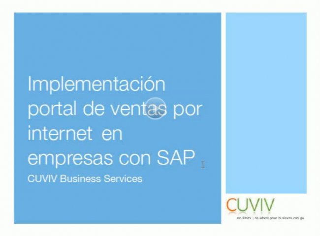 SAP ISA (Internet Sales) y otras opciones de ecommerce con SAP. Webinar de 1 hora por Cuviv.com