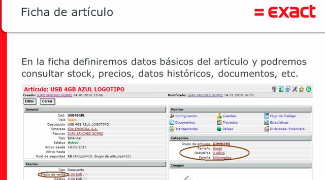 Exact Merchandising Material: solución colaborativa e integrada para la gestión de material promocional. Webinar de 32 minutos.