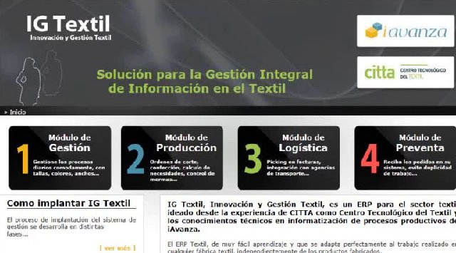 Presentación de IG Textil, un ERP desarrollado específicamente para la industria textil por CITTA. Webinar de 45 minutos. 