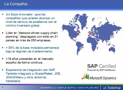 Tecnología avanzada para Proyectos de Sales & Operations Planning, por ToolsGroup. Webinar de 1 hora. 