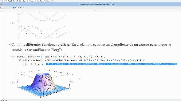 Introducción a Mathematica 9: Herramienta de cálculo numérico y simbólico, visualización y manipulación de datos. Webinar de 1 hora.