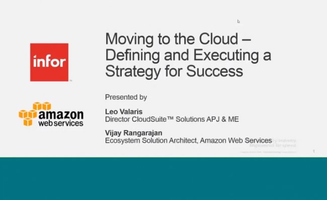 ¿Por qué debería valorar un ERP en el Cloud? Por Amazon WS e Infor [Webinar de 64 mnts.]