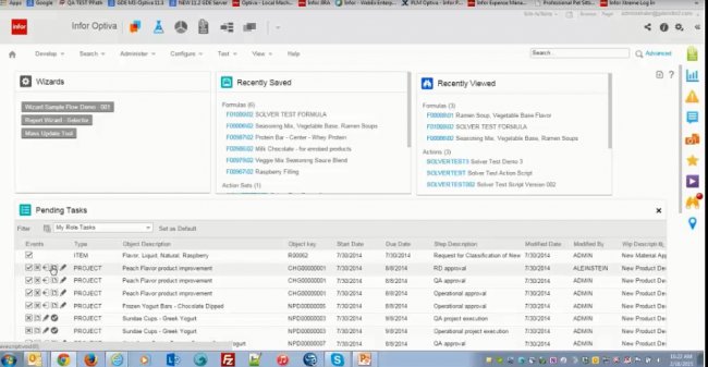 Infor Optiva PLM 11.2. Para la Industria de Procesos. [Webinar de 1 hora]