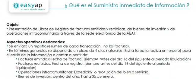 Suministro inmediato de Información (SII) o IVA electrónico. ¿Cómo afecta al ERP?